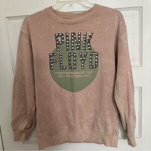 Pink Floyd Pompeii Amphitheatre Italy 1971 studded graphic crewneck sweatshirt